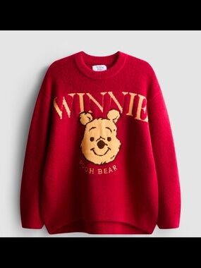 Winnie the Pooh Red Knit Sweater